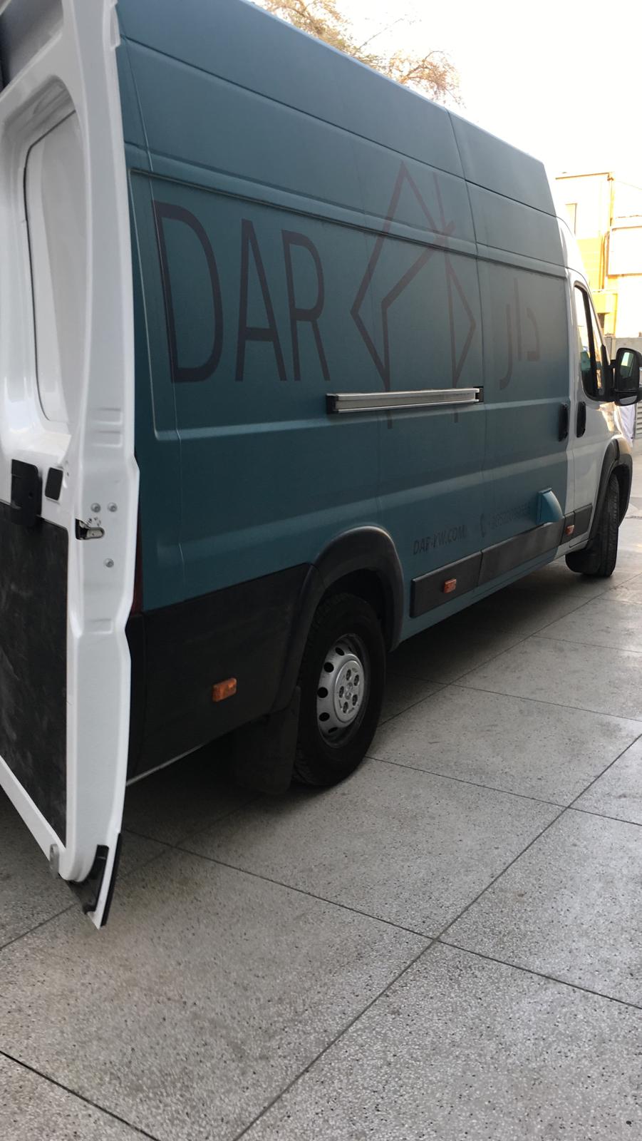 The DAR mobile showroom on its way to a customer